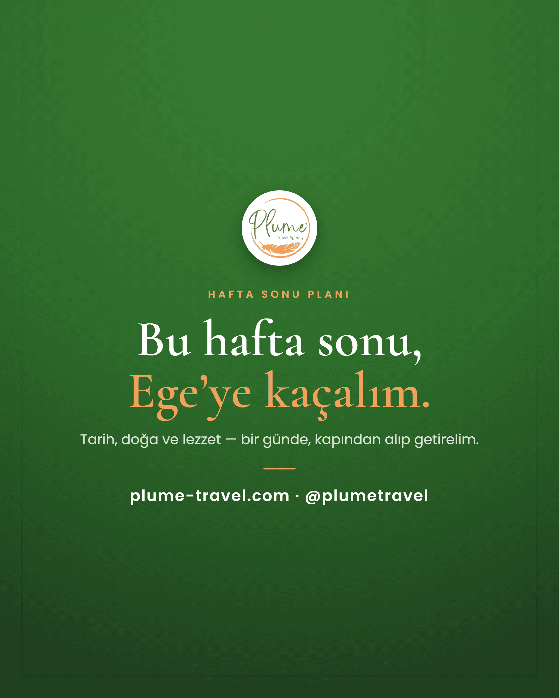 Plume Travel — reklam görseli
